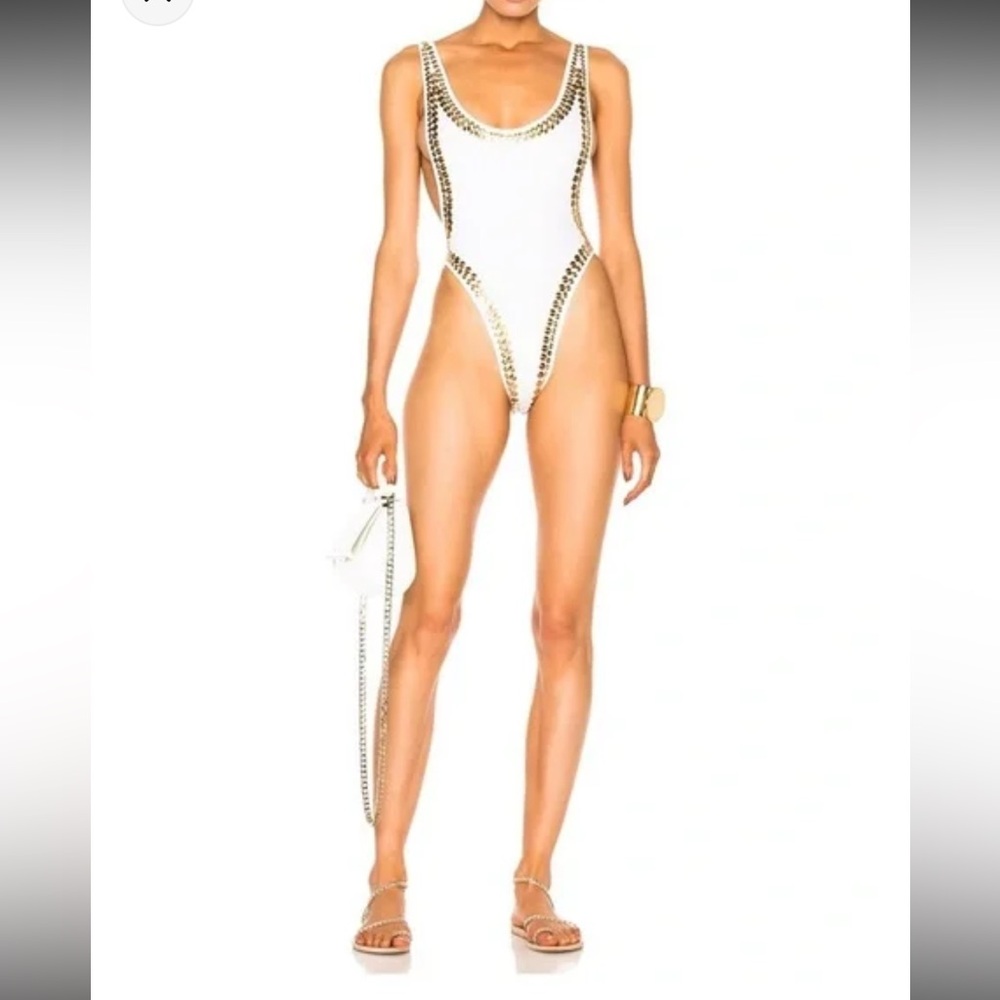 Norma Kamali Studded Marissa Swimsuit